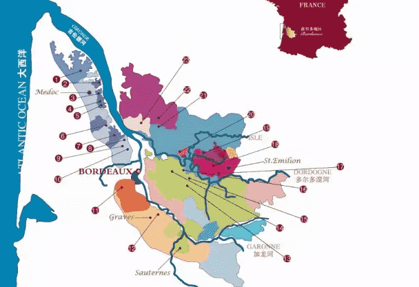 酒知识：法国波尔多葡萄酒，左右两岸红酒各有风味
